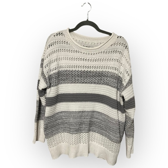 SHEIN Grey‎ Striped Sweater - Picture 2 of 3
